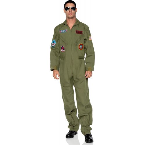  할로윈 용품Leg Avenue Mens Top Gun Flight Suit Costume