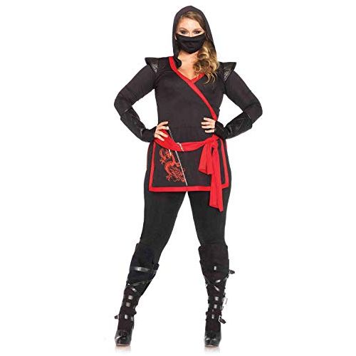  할로윈 용품Leg Avenue Womens Plus-Size 4 Piece Ninja Assassin Costume