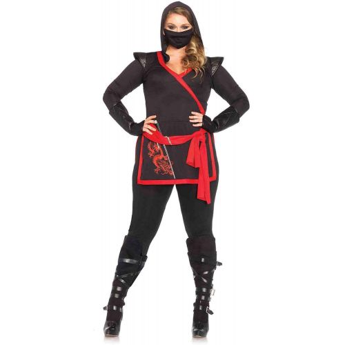  할로윈 용품Leg Avenue Womens Plus-Size 4 Piece Ninja Assassin Costume