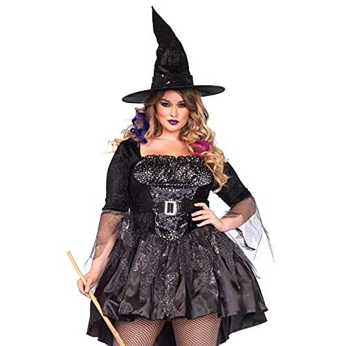  할로윈 용품Leg Avenue Womens Plus-Size 2 Piece Black Magic Mistress Witch Costume