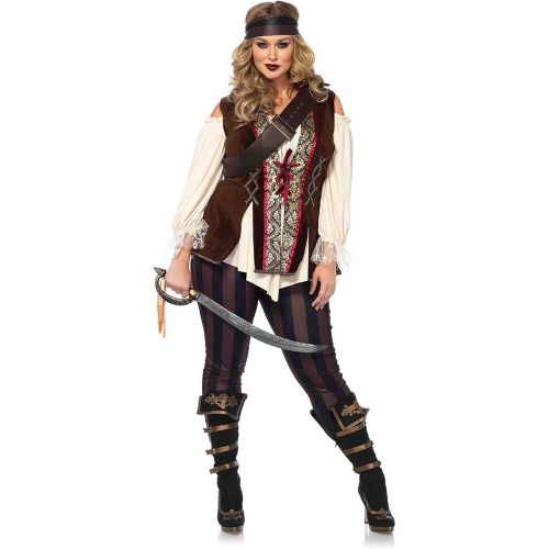  할로윈 용품Leg Avenue Womens Plus Size Pirate Captain Costume