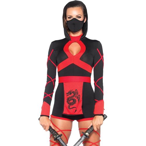  할로윈 용품Leg Avenue Dragon Ninja Set-Sexy Romper and Face Mask Halloween Costume for Women