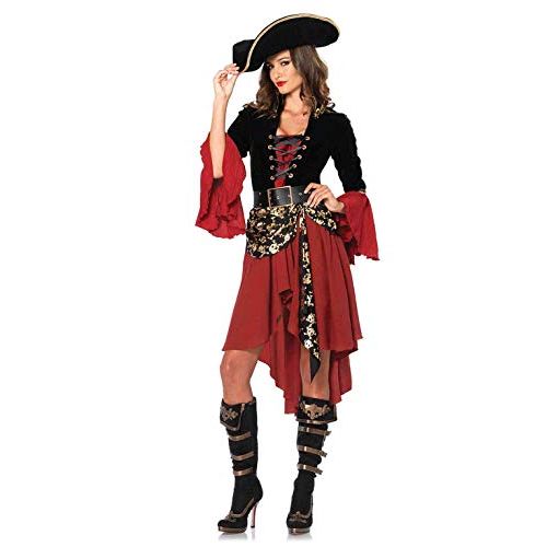  할로윈 용품Leg Avenue Womens 2 Piece Cruel Seas Captain Pirate Costume