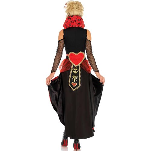  할로윈 용품Leg Avenue Womens Sexy Wonderland Rebel Queen Costume, Black/red, Large