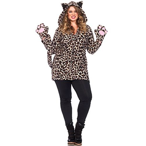  할로윈 용품Leg Avenue Cozy Leopard Adult Costume - Plus Size 1X/2X