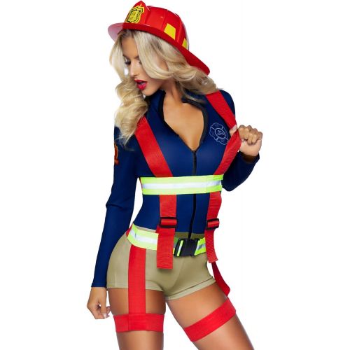  할로윈 용품Leg Avenue womens Hot Zone Honey Firefighter Costume