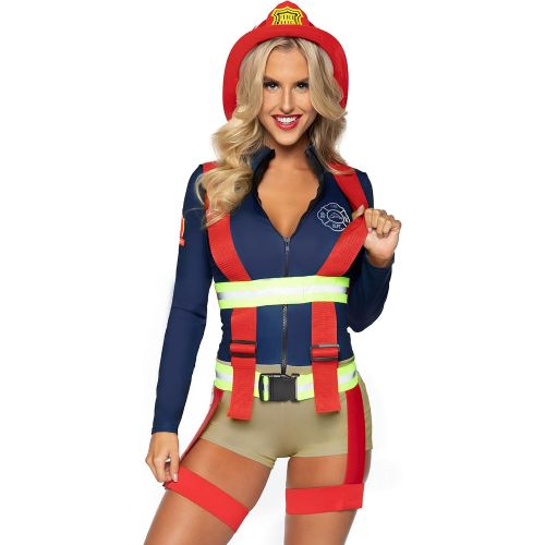  할로윈 용품Leg Avenue womens Hot Zone Honey Firefighter Costume