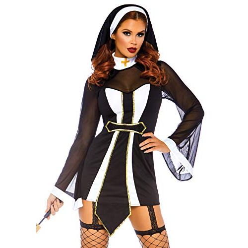  할로윈 용품Leg Avenue Womens Twisted Sister Sexy Nun Costume