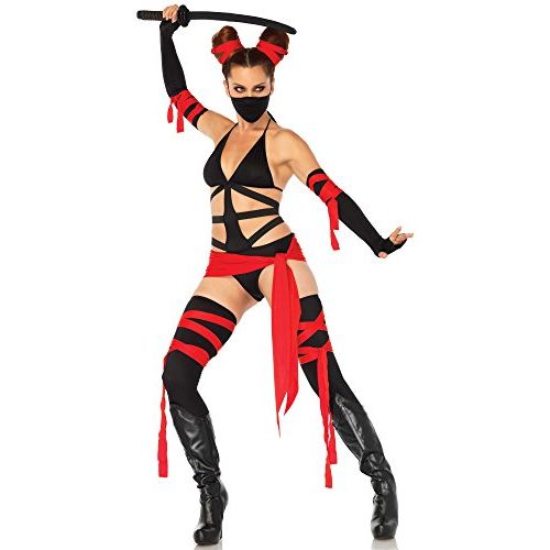  할로윈 용품Leg Avenue Womens 6 Pc Killer Ninja Costume