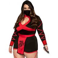 Leg Avenue Dragon Ninja Set-Sexy Romper and Face Mask Halloween Costume for Women