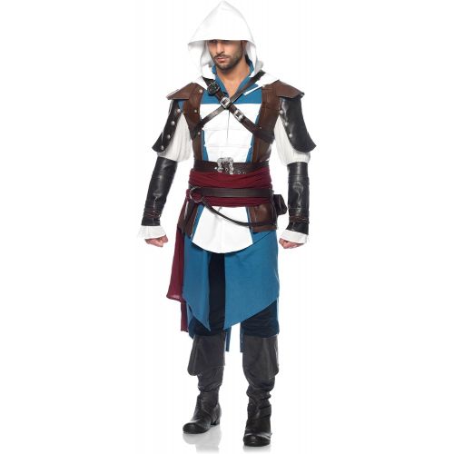  Leg+Avenue Leg Avenue Mens Assassins Creed 9 Piece Edward Deluxe Costume Cosplay