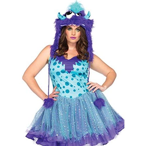  Leg+Avenue Leg Avenue Plus-Size Plus Size Dress with Tutu Skirt Furry Monster Hood