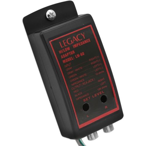  [아마존베스트]Legacy High Low Level Impedance Adaptor - Car Audio System RCA Line Output Converter Adapter w/ Adjustable Level Control - Works on Vehicle Amplifier, Equalizer, Home Theater Setup - Lega