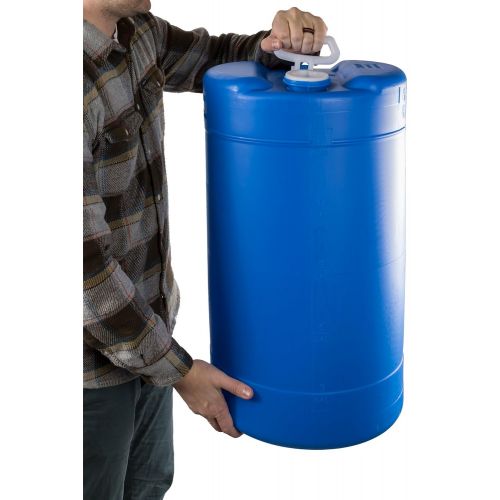  Legacy Premium Food Storage 15 Gallon Emergency Water Storage Barrel - BPA Free, Portable, Food Grade Plastic - Survival Preparedness Water Supply