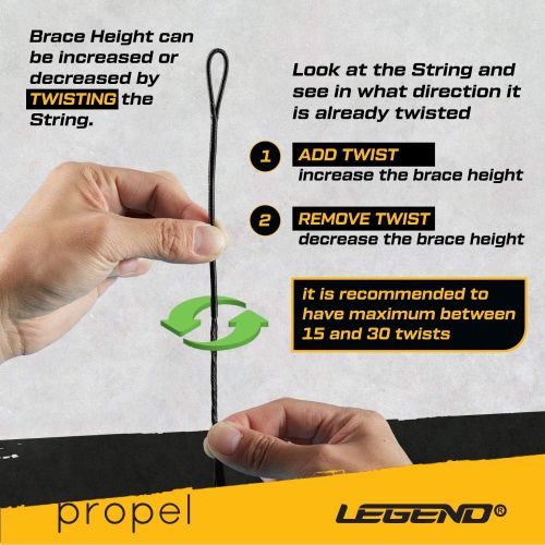  Legend - Recurve Bow String Traditional Bow String Dacron Bow String Replacement Recurve Bow Accessories Archery Equipment for Recurve Bow Bowstring AMO 48in to 66in 12-14-16 Stran