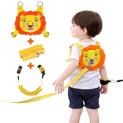  [아마존베스트]Lehoo Castle Toddler Leash for Walking, Toddler Safety Harnesses Leashes, Safety Harness with Lock for Kids, Anti Lost Wrist Link Safety Wrist Link for Toddlers (Lion)