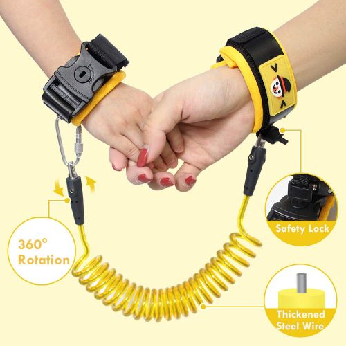  [아마존베스트]Lehoo Castle Toddler Leash for Walking, Toddler Safety Harnesses Leashes, Safety Harness with Lock for Kids, Anti Lost Wrist Link Safety Wrist Link for Toddlers (Lion)