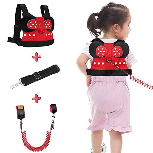  [아마존베스트]Lehoo Castle Toddler Leash for Walking, Toddler Safety Harnesses Leashes, Safety Harness for Kids, Anti Lost Wrist Link Safety Wrist Link for Toddlers Minnie