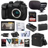 Panasonic LUMIX GH5 4K Mirrorless Digital Camera, 20.3 Megapixel DC-GH5 (Body), Bundle with V-Log L Upgrade Kit, Mic, Bag, 2 Battery, Charger, Corel PC Software, 128GB SD Card + Es