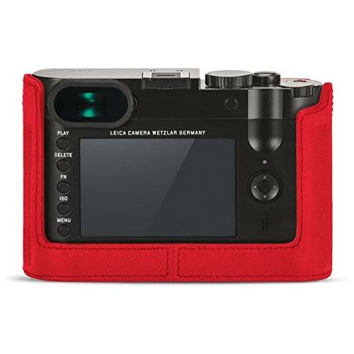  Leica Protector - Q (Typ 116), Leather, Black, no Embossing, red Hand Stitch