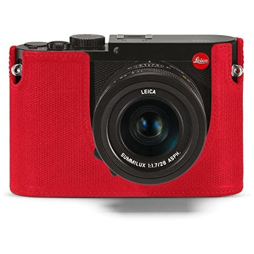  Leica Protector - Q (Typ 116), Leather, Black, no Embossing, red Hand Stitch