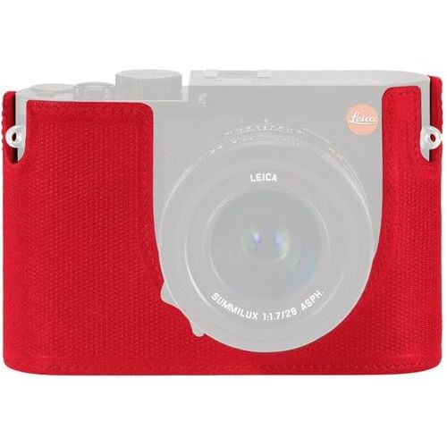  Leica Protector - Q (Typ 116), Leather, Black, no Embossing, red Hand Stitch