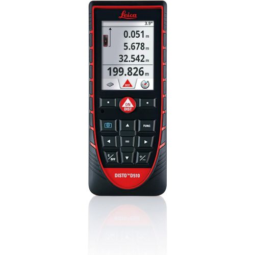  Leica Disto D510 (E7500i) 650ft200m Laser Distance Measurer w Bluetooth and Disto Sketch App for iPhoneiPad - RedBlack