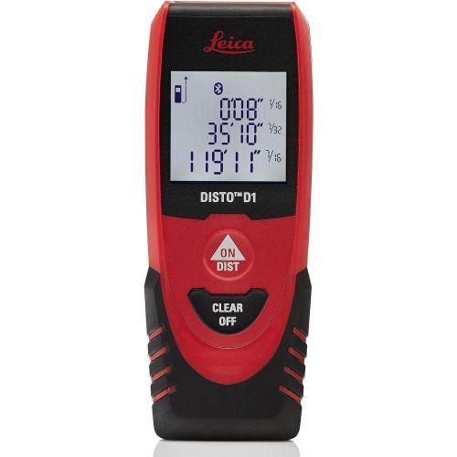  [아마존베스트]Leica Geosystems Leica DISTO D1 120ft Laser Distance Measure with Bluetooth 4.0, Black/Red