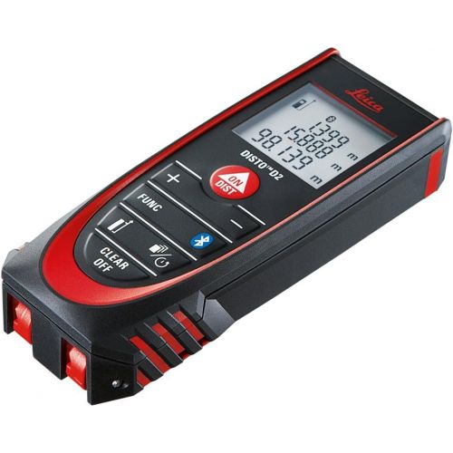  [아마존베스트]Leica Geosystems Leica DISTO D2 New 100m/330ft Metric Imperial Laser Distance Measure with Bluetooth 4.0 - Black/Red