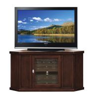 Leick Furniture Leick Home Riley Holliday 46 Corner TV Stand, Chocolate Cherry Finish