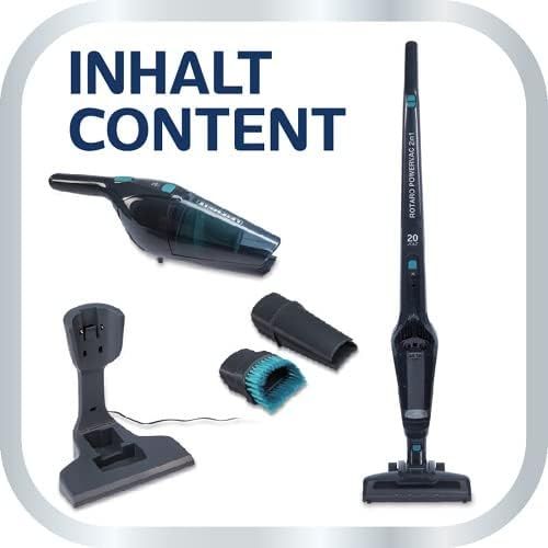  [아마존베스트]Leifheit Battery-Operated Vacuum Cleaner Rotaro PowerVac 2-in-1 for up to 40 Minutes of Wireless Vacuuming, Battery-Operated Vacuum Cleaner with Handheld Vacuum and 20 V Battery, V