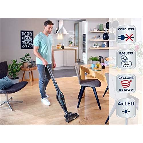  [아마존베스트]Leifheit Battery-Operated Vacuum Cleaner Rotaro PowerVac 2-in-1 for up to 40 Minutes of Wireless Vacuuming, Battery-Operated Vacuum Cleaner with Handheld Vacuum and 20 V Battery, V