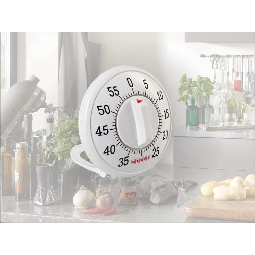  [아마존베스트]Leifheit Comfortline Signtaure Kitchen Timer Plastic White 60 minutes