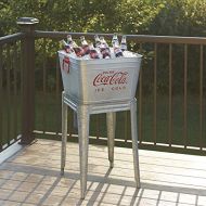 Leigh 42 Quart Galvanized Coca-Cola Wash Tub Cooler with Stand