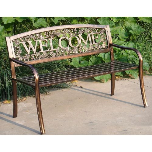  Leigh Country TX94101 TX 94101 Metal Welcome Bench
