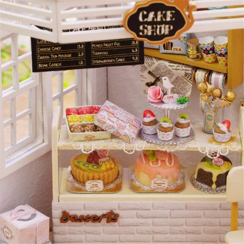  Leiyini Dollhouse Miniature DIY House Kit Wooden Doll House Creative Room Perfect DIY Gift for Friends,Lovers and Families