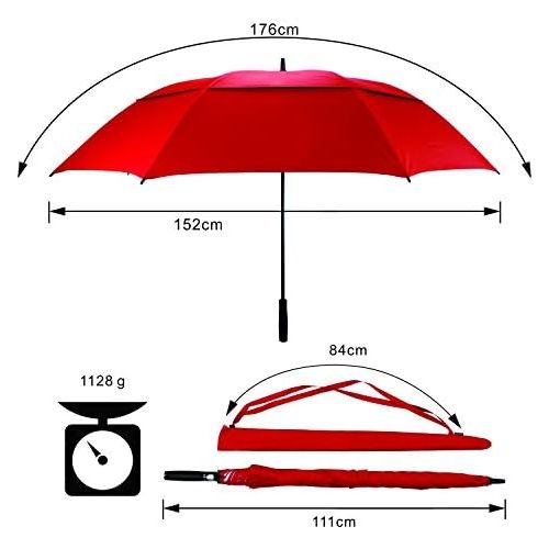 Lejorain 68 inch Large Windproof Golf Umbrella- Auto Open Oversize Umbrella Sun Protection for Men Women