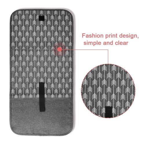  Lekebaby Portable Diaper Changing Pad,Waterproof Baby Travel Change Mat Station,Arrow Print