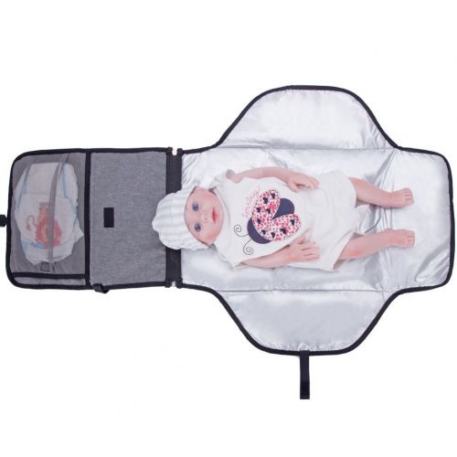  [아마존베스트]Lekebaby Portable Diaper Changing Pad Built-in Head Cushion Waterproof Baby Travel Changing Station, Arrow Print