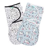 [아마존핫딜]Lekebaby Baby Pucksack Neugeboren - 2er Pack Universal Verstellbare Schlafsack Decke fuer Sauglinge Babys Neugeborene 3-6 Monate Unisex