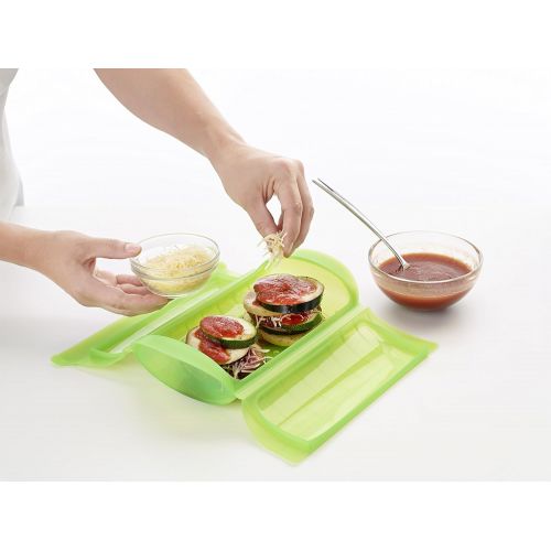  Lekue Lekue Dampfbox, 12,4x 24x 5cm, fuer 12Personen, Gruen, 3400600V09U004