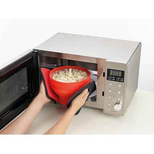  [아마존베스트]Lekue Microwave Popcorn Popper/ Popcorn Maker, Red
