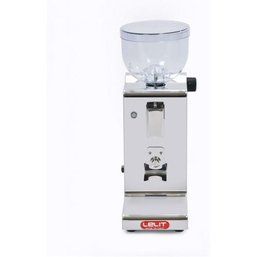  Lelit Fred PL044MMT Kaffeemuehle mit automatischer Dosierung fuer 1 2 Tassen-Edelstahl-Gehause-Mikro-regulierung des Mahlens, Stainless Steel, silber