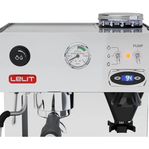  Marke: Lelit Lelit Anita PL042TEMD semi-professionelle Kaffeemaschine mit integrierter Kaffeemuehle, ideal fuer Espresso-Bezug, Cappuccino und Kaffee-Pads - Edelstahl-Gehause  Doppeltes PID-Temp