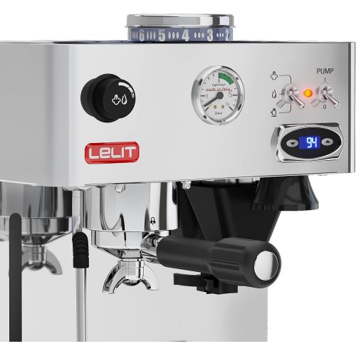  Marke: Lelit Lelit Anita PL042TEMD semi-professionelle Kaffeemaschine mit integrierter Kaffeemuehle, ideal fuer Espresso-Bezug, Cappuccino und Kaffee-Pads - Edelstahl-Gehause  Doppeltes PID-Temp