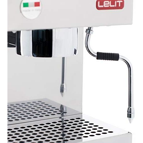  Lelit Glenda PL41PLUST semi-professionelle Kaffeemaschine, ideal fuer Espresso-Bezug und Cappuccino-Edelstahl-Gehaeuse und PID Termperaturregler, Stainless Steel silber metallic