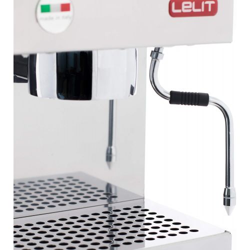  Lelit Glenda PL41PLUST semi-professionelle Kaffeemaschine, ideal fuer Espresso-Bezug und Cappuccino-Edelstahl-Gehaeuse und PID Termperaturregler, Stainless Steel silber metallic