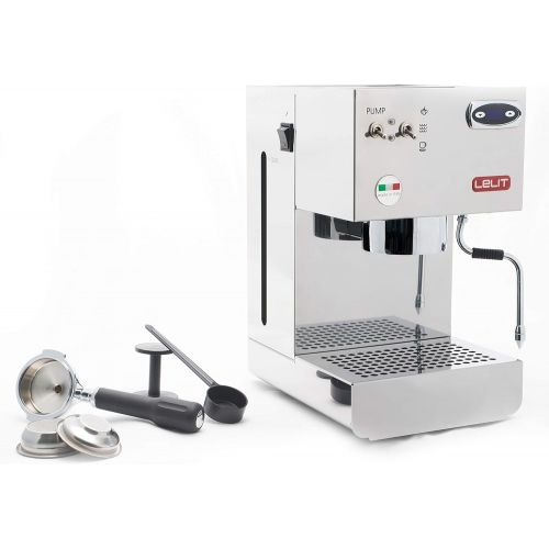  Lelit Glenda PL41PLUST semi-professionelle Kaffeemaschine, ideal fuer Espresso-Bezug und Cappuccino-Edelstahl-Gehaeuse und PID Termperaturregler, Stainless Steel silber metallic