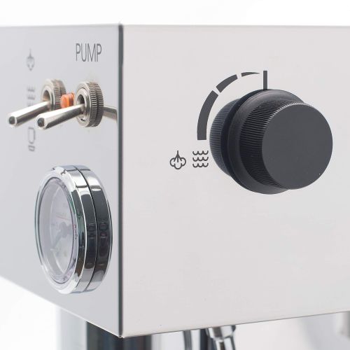  Lelit Anna PL41TEM semi-professionelle Kaffeemaschine fuer Espresso-Bezug, Cappuccino Pads-Kaffee-Temperaturregelung ueber PID-Steuerung-Edelstahl-Gehause, Stainless Steel, 2 liters,