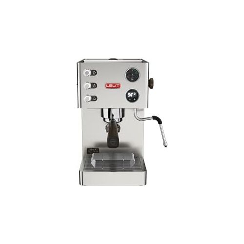  Lelit Grace PL81T semi-professionelle Kaffeemaschine fuer Espresso-Bezug, Cappuccino und Kaffee-Pads-Gebuerstetes Edelstahl-Gehause-LCD Display und LCC elektronisches Kontrollsystem,